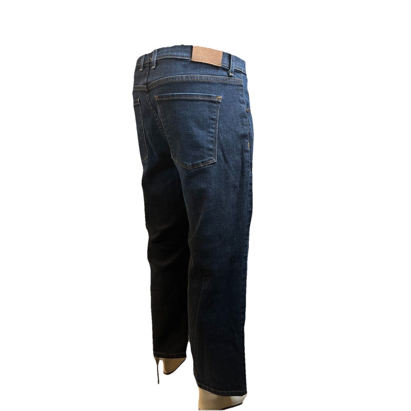 Mott & Bow Straight Leg Jeans Men 36x26 (Hemmed) Dark Wash Stretch Denim Cotton — image 5 of 8